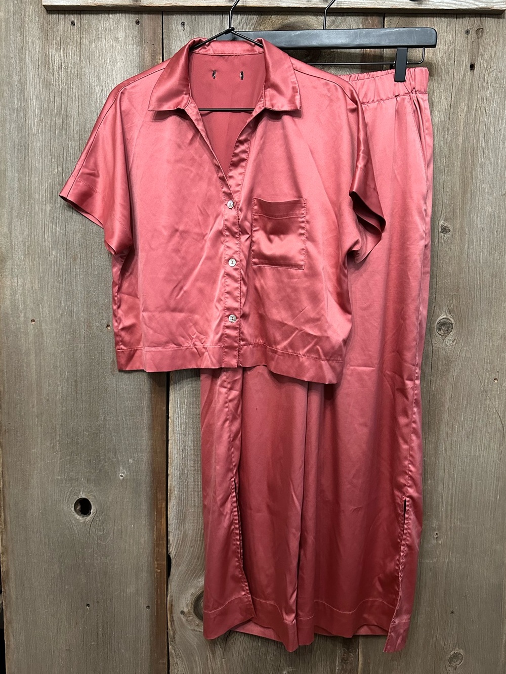 Express Satin Pajamas Set in Rose Pink Size Small Women’s